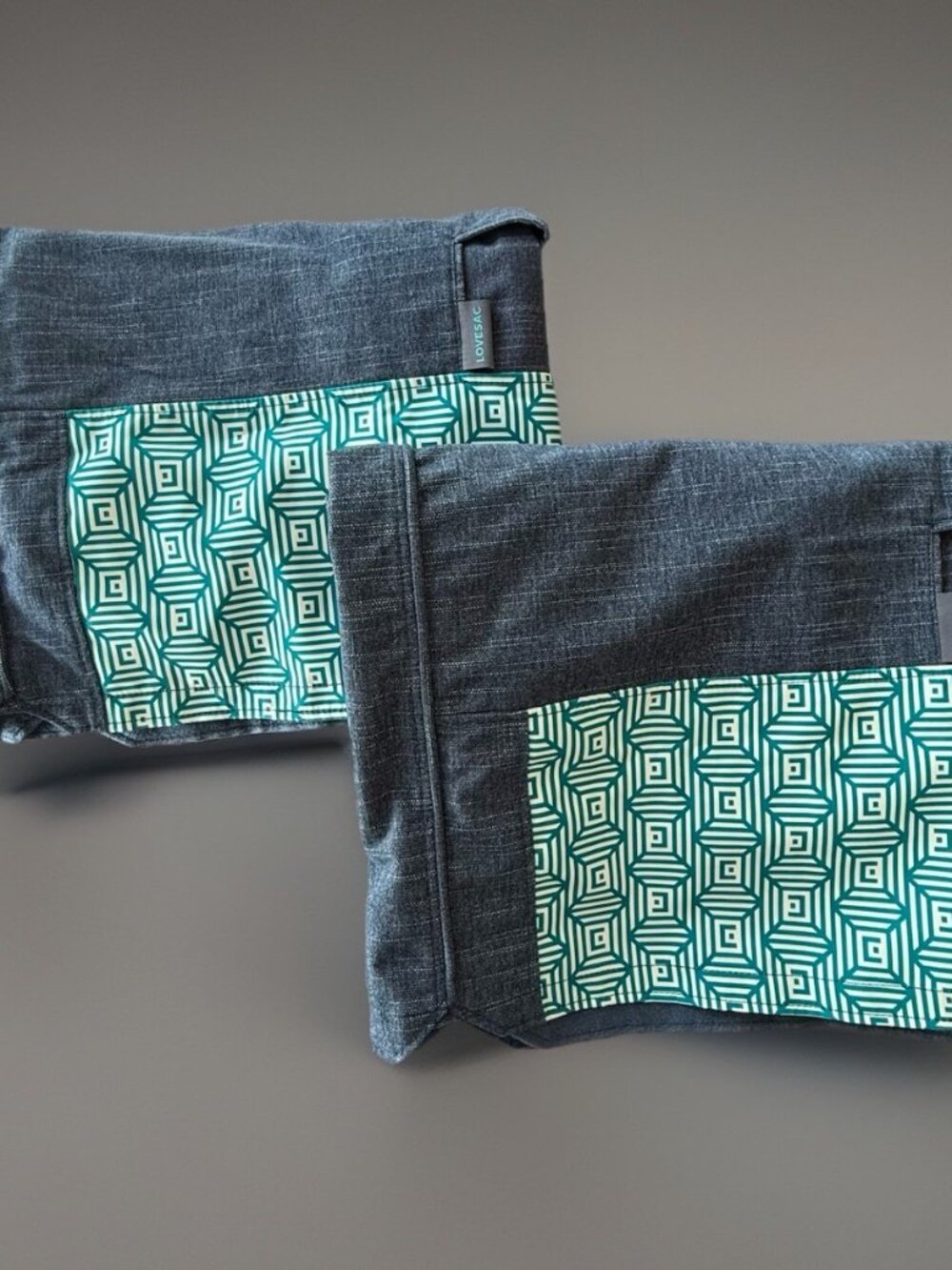 2 Lovesac Sactional Midnight Navy Blue Corded Velvet Side Covers